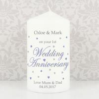 Personalised Anniversary Pillar Candle Extra Image 1 Preview